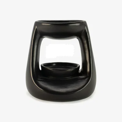 The Range Ceramic Zen Oil Burner Small Classic Matte Black - Black