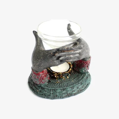 The Range Antique Buddha Offering Hands Oil Burner MultiColor - Multicolor