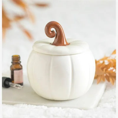 The Range Curly Pumpkin Oil Burner and Wax Warmer  - White