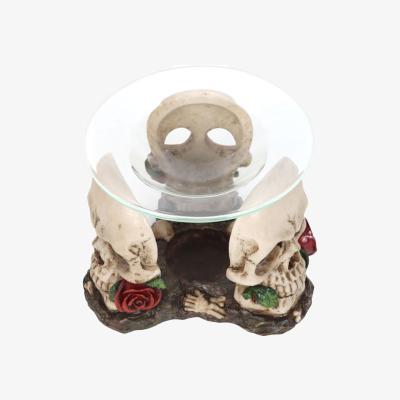 The Range Skull Rose Oil Burner And Wax Warmer - White