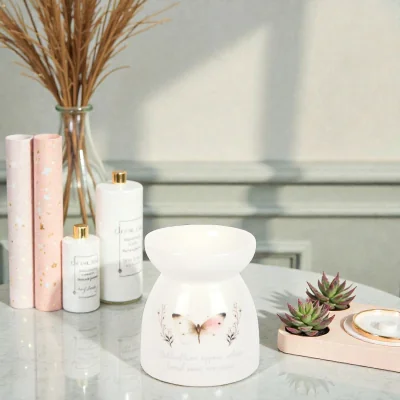 The Range Butterflies Appear Ceramic Oil Burner - White