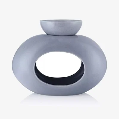 The Range Ava May Grey Oval Burner Wax Melt Burner - Grey