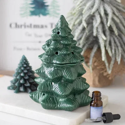 The Range Christmas Fir Tree Oil Burner and Wax Warmer - Green
