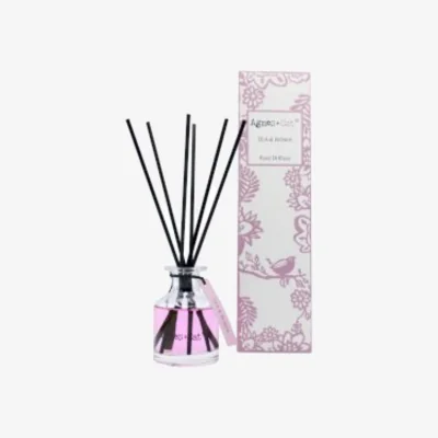 The Range Tea Roses Reed Diffuser, Long Lasting Floral Tea Scent - Purple