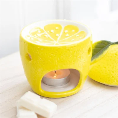 The Range Lemon Zest Oil Burner For Fun Fragrance Infusion - Yellow
