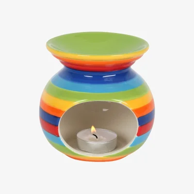 The Range Something Different Rainbow Striped Oil Burner - Multicoloured