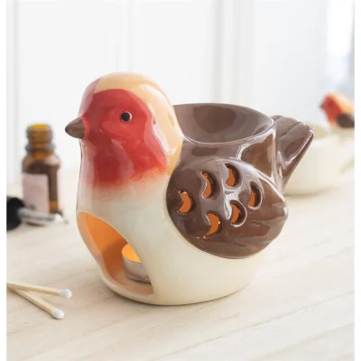 The Range Robin Aromatherapy Oil Burner and Wax Warmer - Red