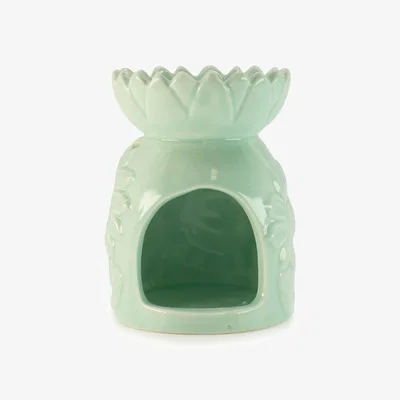 The Range Ceramic Sunflower Oil Burner Pastel Green Fragrance Tealight - Green