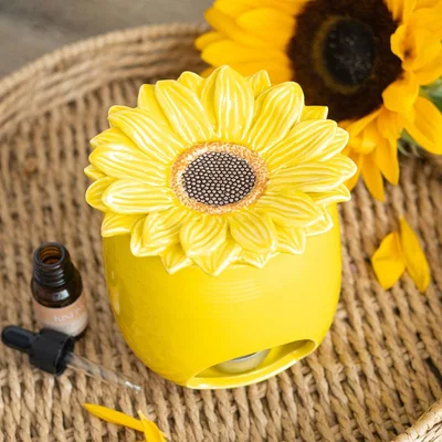 The Range Sunflower Oil Burner and Wax Warmer - Yellow