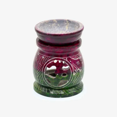 The Range Small Colou Soapstone Oil Burner 8cm Om  Elephant MultiColor - Multicolor