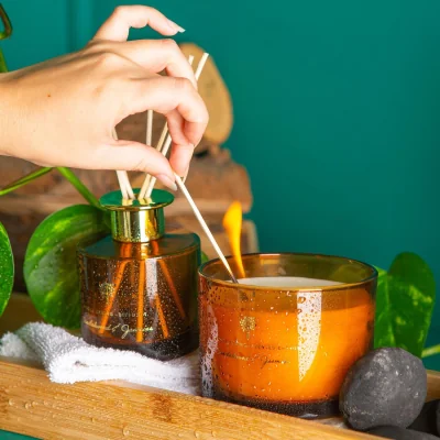 The Range Nicola Spring Scented Candle and Reed Diffuser Set - Sandalwood & Jasmine