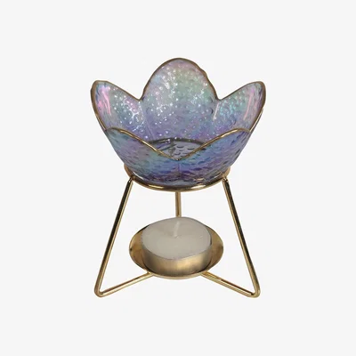 The Range Framed Petal Oil Wax Burner  - Blue