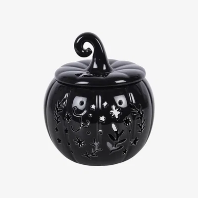 The Range Kingsbury Gifts Folk Pumpkin Oil Burner and Wax Warmer - Black
