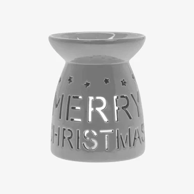 The Range Grey Merry Christmas Wax Oil Burner - Grey