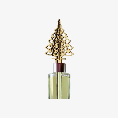 The Range Tall Glass Diffuser with Wooden Christmas Tree - Clear / Frankincense and Myrrh