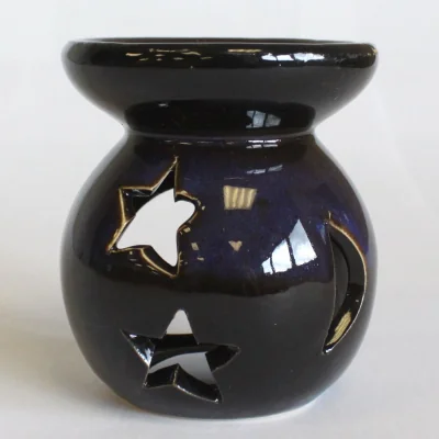 The Range Elegant Ceramic Yin-Yang Oil Burners - Black