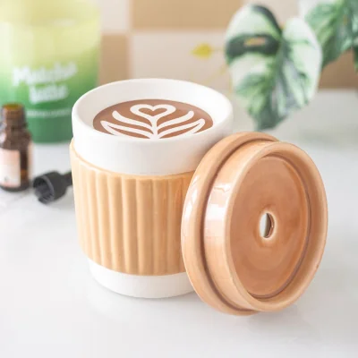 The Range Coffee Cup Shaped Oil Burner - Brown