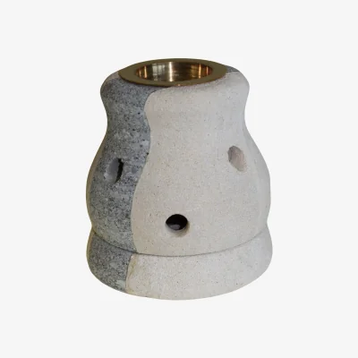 The Range Hand-Carved Indonesian Sandstone Oil Burner - White