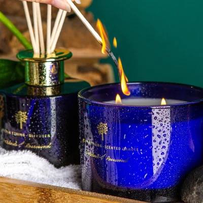 The Range Nicola Spring Scented Candle and Reed Diffuser Set - Patchouli & Rosewood