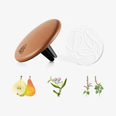 Wolf & Badger Brown Freesia Camel Lambskin Car Diffuser & Insert | One Size | Seree