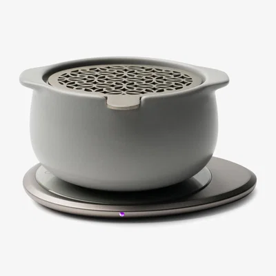 Wolf & Badger Grey Jun Self-Heating Diffuser Set - Soft Gray | Small | Ohom