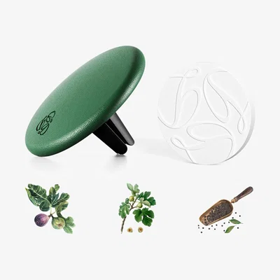 Wolf & Badger Fig Green Lambskin Car Diffuser & Insert | One Size | Seree