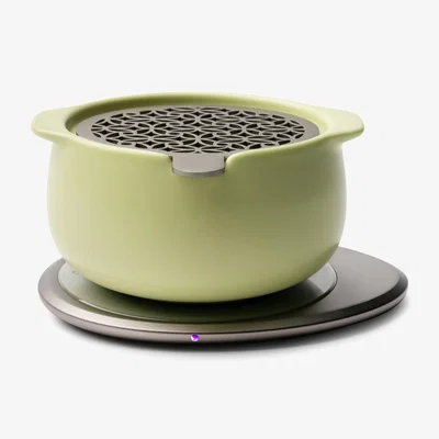 Wolf & Badger Jun Self-Heating Diffuser Set - Verde Green | Small | Ohom