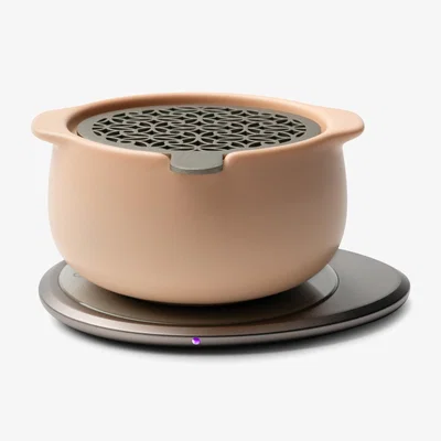 Wolf & Badger Red Jun Self-Heating Diffuser Set - Rosy Apricot | Small | Ohom