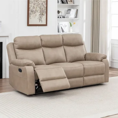 Dunelm Image Furnishings Aviemore Faux Leather 3 Seater Manual Reclining Sofa