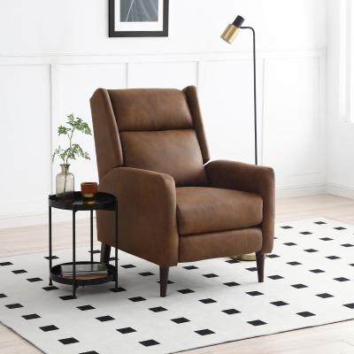 Dunelm Charlie Faux Leather Recliner Chair, Brown Brown