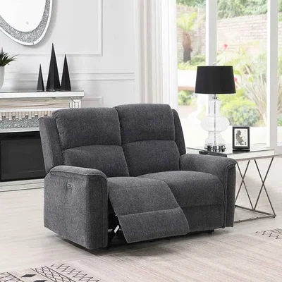 Dunelm Dartmoor Chenille Power Recliner 2 Seater Sofa