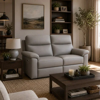 Dunelm Aspire Toronto Leather Power 2 Seater Recliner Sofa