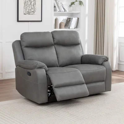 Dunelm Image Furnishings Aviemore Faux Leather 2 Seater Manual Reclining Sofa