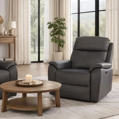 Dunelm Aspire Kingsmere Leather Power Recliner Armchair