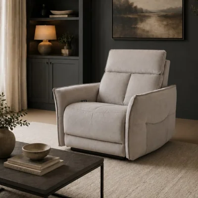 Dunelm Aspire Aston Fabric Power Recliner Armchair