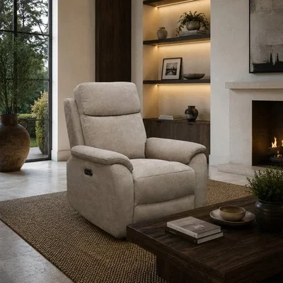 Dunelm Aspire Kingsmere Chenille Power Recliner Armchair