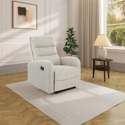 Dunelm Return - Rena Tonal Faux Linen Manual Recliner Armchair
