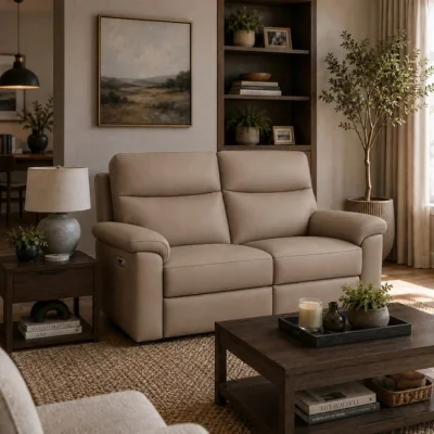 Dunelm Aspire Toronto Leather Power 2 Seater Recliner Sofa
