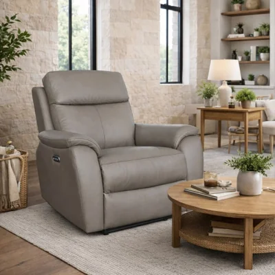 Dunelm Aspire Kingsmere Leather Power Recliner Armchair