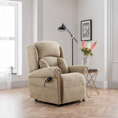 Dunelm Dorchester Premier Lateral Rise and Recline Chair Chenille Stone