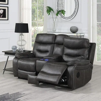 Dunelm Image Furnishings Noah 2 Seater with Console Tech Recliner Sofa