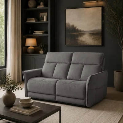 Dunelm Aspire Aston Fabric Power 2 Seater Recliner Sofa