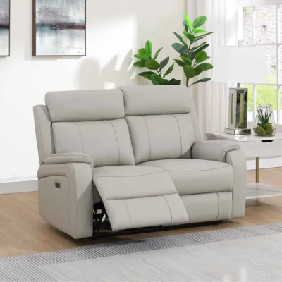 Dunelm Bilston Leather 2 Seater Power Reclining Sofa