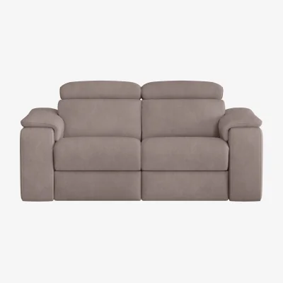 Furniture Village Nicoletti - Davide 2 Seater Fabric Power Recliner Sofa - Flambe Tortora