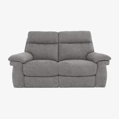Furniture Village Comfort Story - Serene 2 Seater Fabric Recliner Sofa with Headrests and Power Lumbar - Haze