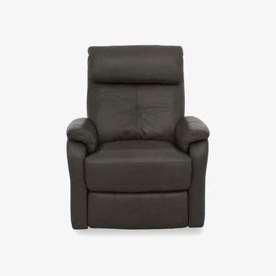 Furniture Village World of Leather - Compact Collection Titch BV Leather Power Recliner Chair - Dark Chocolate