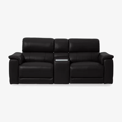 Furniture Village Genius Leather 2 Seater Power Recliner Media Sofa with Power Headrest, Power Lumbar and Heated Seats