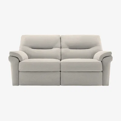 Furniture Village Seattle 2.5 Seater Fabric Power Recliner Sofa with Power Lumbar and Heated Seats - Nebular Pebble