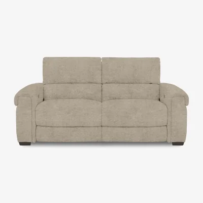 Furniture Village Nixon Fabric 3 Seater Power Recliner Sofa - R120 Light Khaki