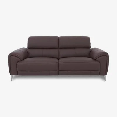 Furniture Village Vino Leather 3 Seater Power Recliner Sofa with Power Headrests and Heated Seats